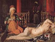 Jean-Auguste Dominique Ingres lady-in-waiting and bondman USA oil painting artist